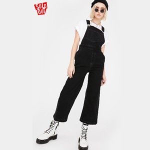 Faded Black Levi’s Ribcage Wide Leg Cropped Overall Size 25